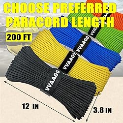 VVAAGG 1000lb Paracord Rope 200FT Utility Parachute