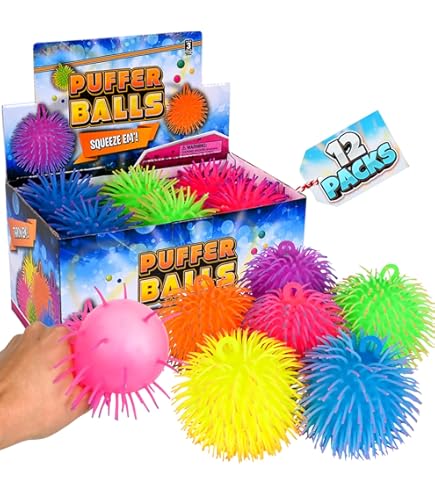 Tobar Neon Diddy Squish Ball Tactile Fidget Toys (Pack Of 3), 5.4 X 5.4 X 5.4 Cm