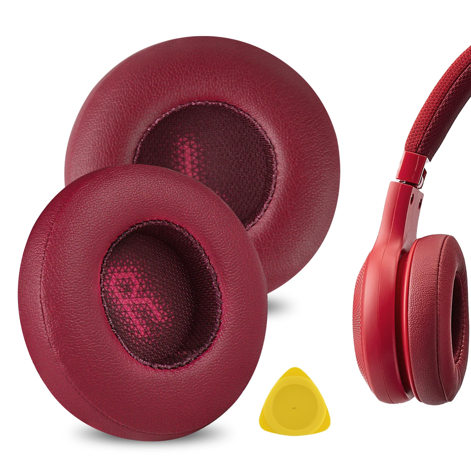 Geekria Replacement Ear Pads for JBL E35, E45BT, E45, C45BT Headphones Ear Cushions, Repair Parts (Red)