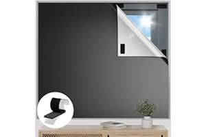 Blackout Curtains for Bedroom, 120" x 57" Temporary Blackout Shades for Windows, Portable Blackout Blinds Screen with 20 Loop