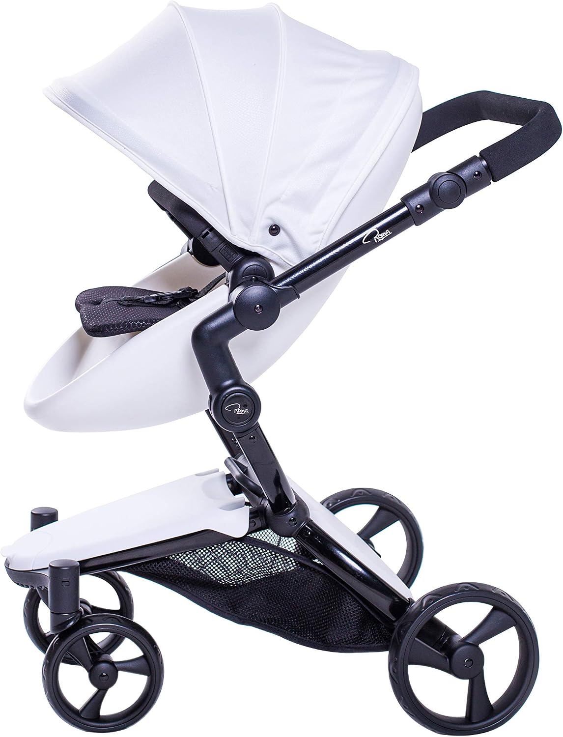 Roma Jemima Dolls Pram, White, Adjustable Handle Height 60cm-79.5cm - Image 5