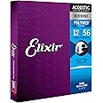 Elixir Strings, Acoustic Guitar Strings, 80/20 Bronze with POLYWEB Coating, Longest-Lasting Warm Tone with Comfortable Feel, 6 String Set, Light/Medium 12-56
