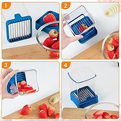 Upgraded Fruit Slicer Cup, Strawberry Slicer with