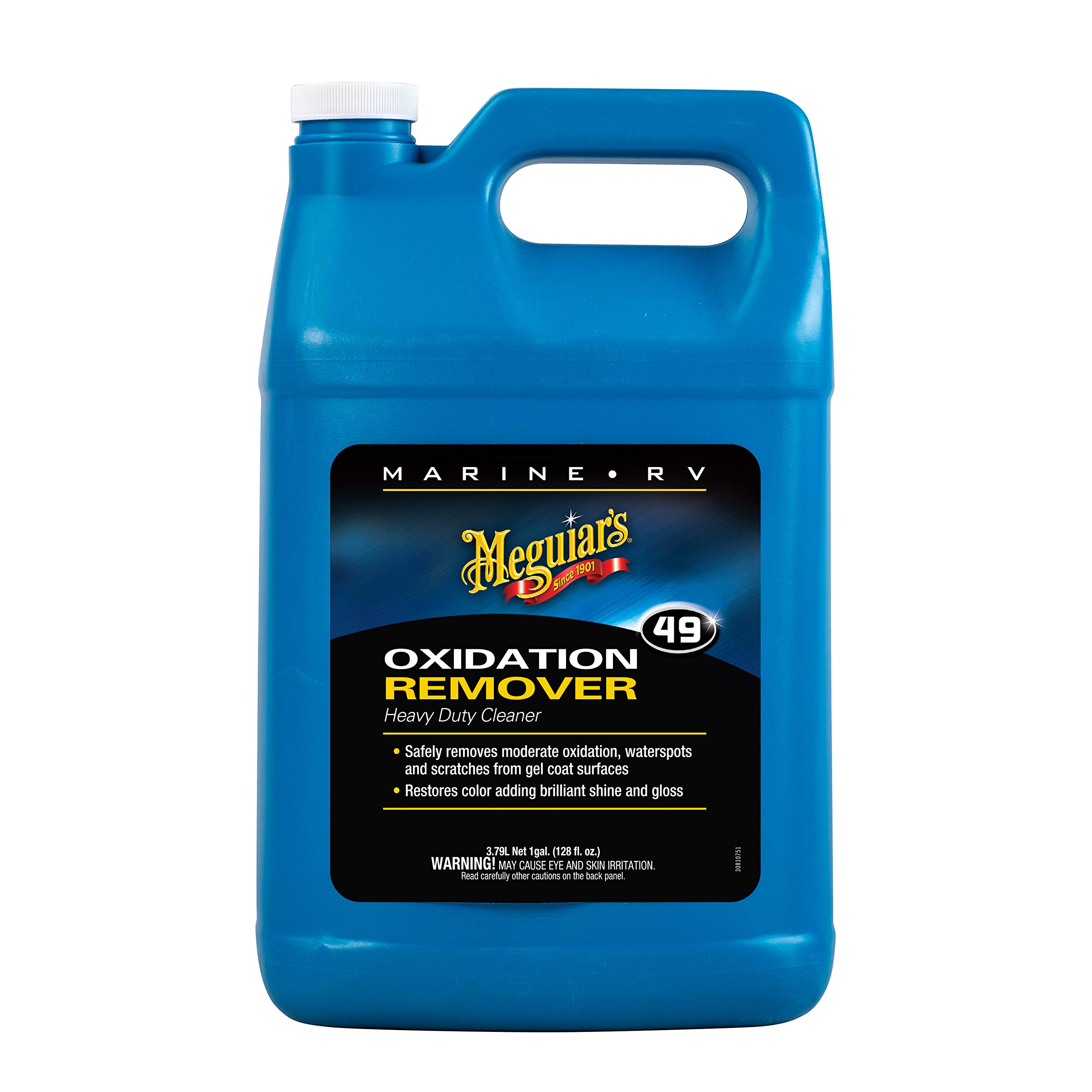 Photo 1 of Meguiar's M4916 Marine/RV Heavy Duty Oxidation Remover, Oxidation, Water Spot, Stain, and Boat Scratch Remover for Vehicles with Gel Coat and Fiberglass Surfaces, 1 Gallon