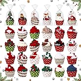 Coume 24 Pairs Valentine's Day Fuzzy Cupcake Socks Bulk for Women Heart Socks Fluffy Cozy DIY Red Pink Galentine's Day Gift