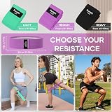 Suright Fabric Resistance Bands Set of 3 for Glutes Hips Non-Slip 3 Levels view 3