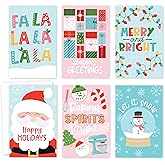 Hadley Designs Blank Christmas Cards With Envelopes - 24 Winter Holiday Cards With Envelopes, Business Happy Holidays Card Bulk, Santa Seasons Greeting Card for Family & Friends, Designed in USA