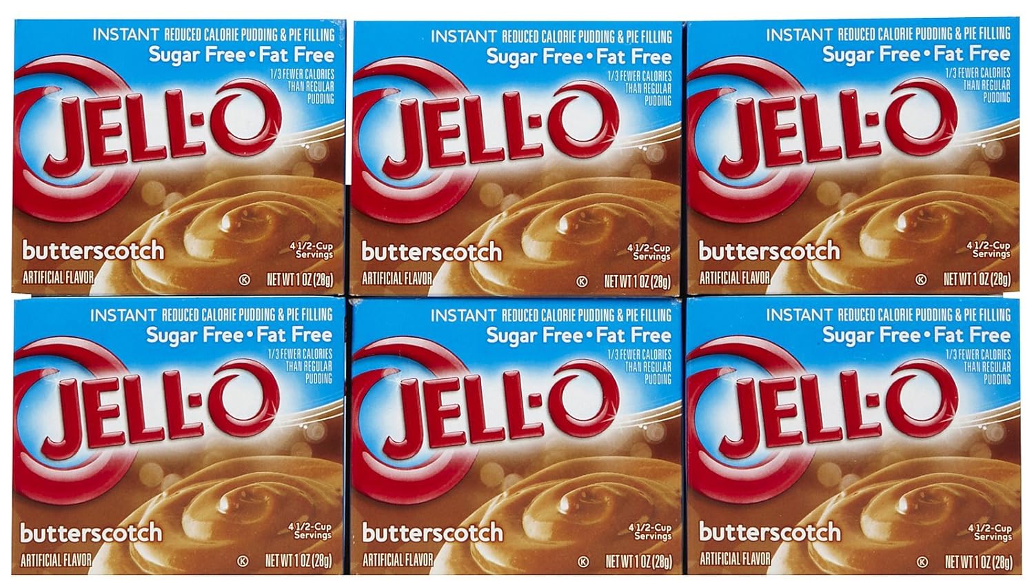 JellO Butterscotch Sugar Free Gelatin Dessert 28g