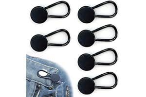 EYBDYB 6PCS Flexible Waist Extenders for Jeans & Pants – Instant Button Expanders for Women & Men, No-Sew Waistband Extenders for Snug Pants, Adds Up to 1-Inch for Comfort Fit