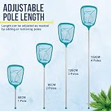 KAHEIGN 150CM Pool Skimmer Net with Pole Green Aluminum Telescopic Rods view 5