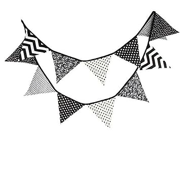 Amazon Com 1pcs 3 2m Black White Star Cotton Fabric Wedding