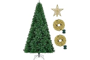 KTKDE 6ft Premium Artificial Holiday Christmas Tree w/ 1005 Branch Tips1pcs Tree top Star 200 Led Battery Operated String Lights,for Home Festival Celebration Perfect Choice for Xmas Decoration
