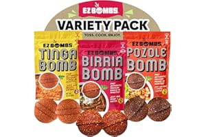 EZ Bombs Variety Pack – Pozole, Tinga & Birria Bomb Seasonings – Authentic Mexican Spice Mix for Tacos, Tortas, Nachos & Pozole Soup – Made with Real Chiles, Herbs & Spices for Quick, Flavorful Meals