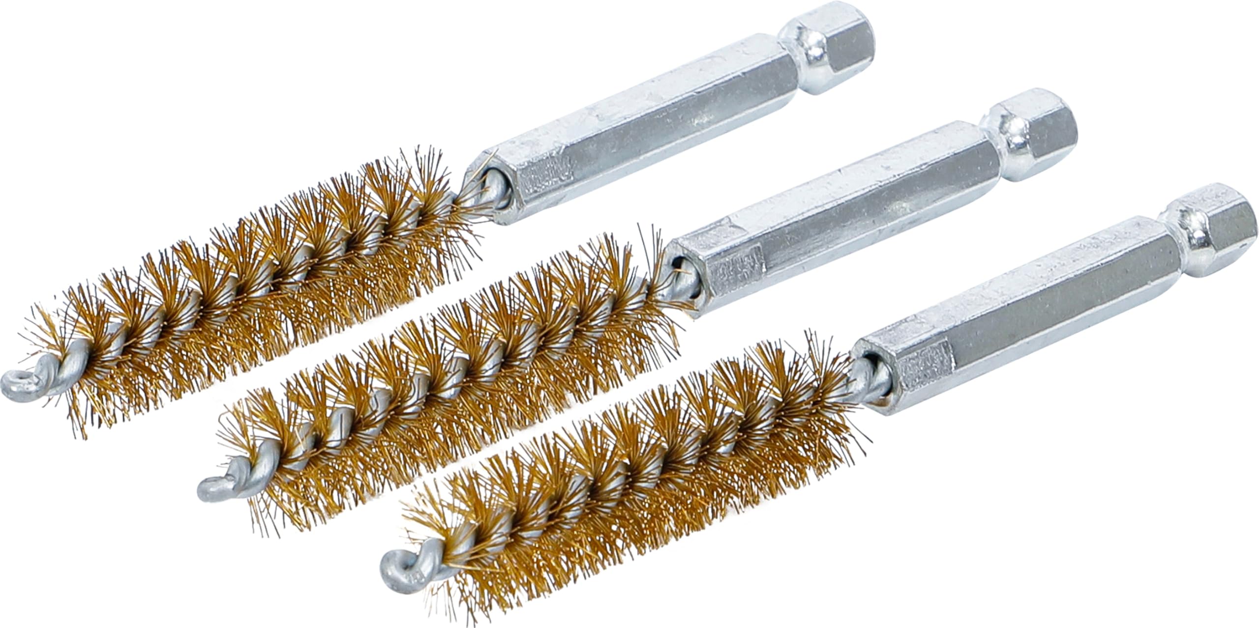 BGS 3078-12-M | Brass Brush | 12 mm | 6.3 mm (1/4") Drive | 3 pcs.