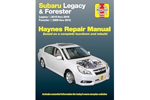 Subaru Legacy (10-16) & Forester (09-16) Haynes Repair Manual (Does not include information specific to six-cylinder and diesel engine models. Includes coverage apart from specific exclusion noted)