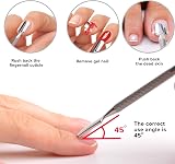 ARMIZ Cuticle Pusher Stainless Steel Dual Head Nail Scraper Gel Remover Tool view 7