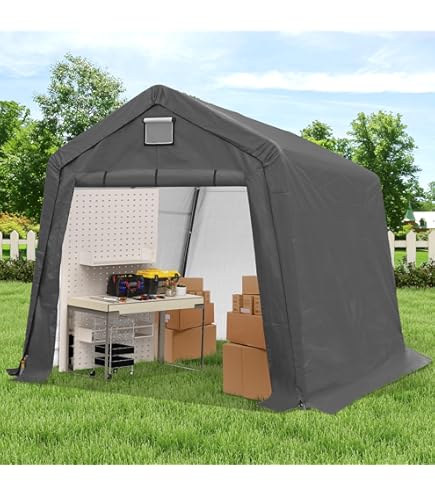 Amazon.com : ShelterLogic 73432 Grey 12'x20'x10' Peak Style