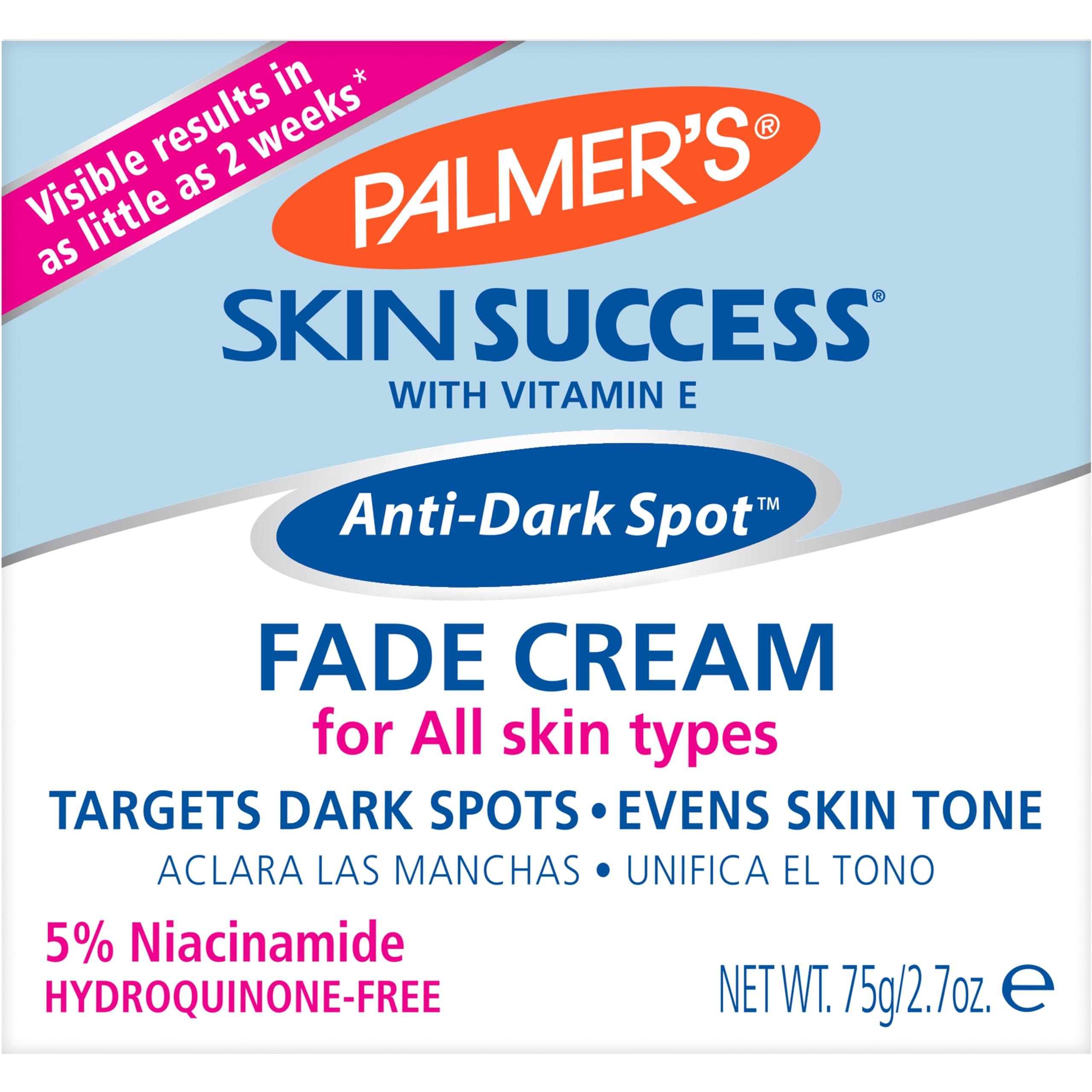 Palmer's Skin Success Anti-Dark Spot Fade Cream with Vitamin E and Niacinamide, for All Skin Types 2.7 Ounce