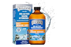 Sovereign Silver Bio-Active Silver Hydrosol for Immune Support - Colloidal Silver Liquid -10 ppm, 16oz (473mL) - Value Size