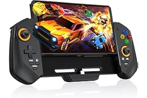 CYOYPPY Switch Controller for Nintendo Switch/OLED, One-Piece Handheld Switch Joypad Replacement, Full-Size Grip Switch Remote Controller with Turbo/4 Game Card Slot/Dual Motor Sony PSP Games