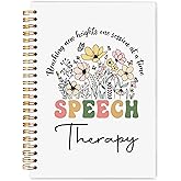 WARDOS Speech Language Pathologist SLP Notebook Journal 5.5x8.3, Speech Therapy Mental Health Journal for Women Teens, SLP Gifts Notebooks for Note Taking, Boho Floral Spiral Journaling