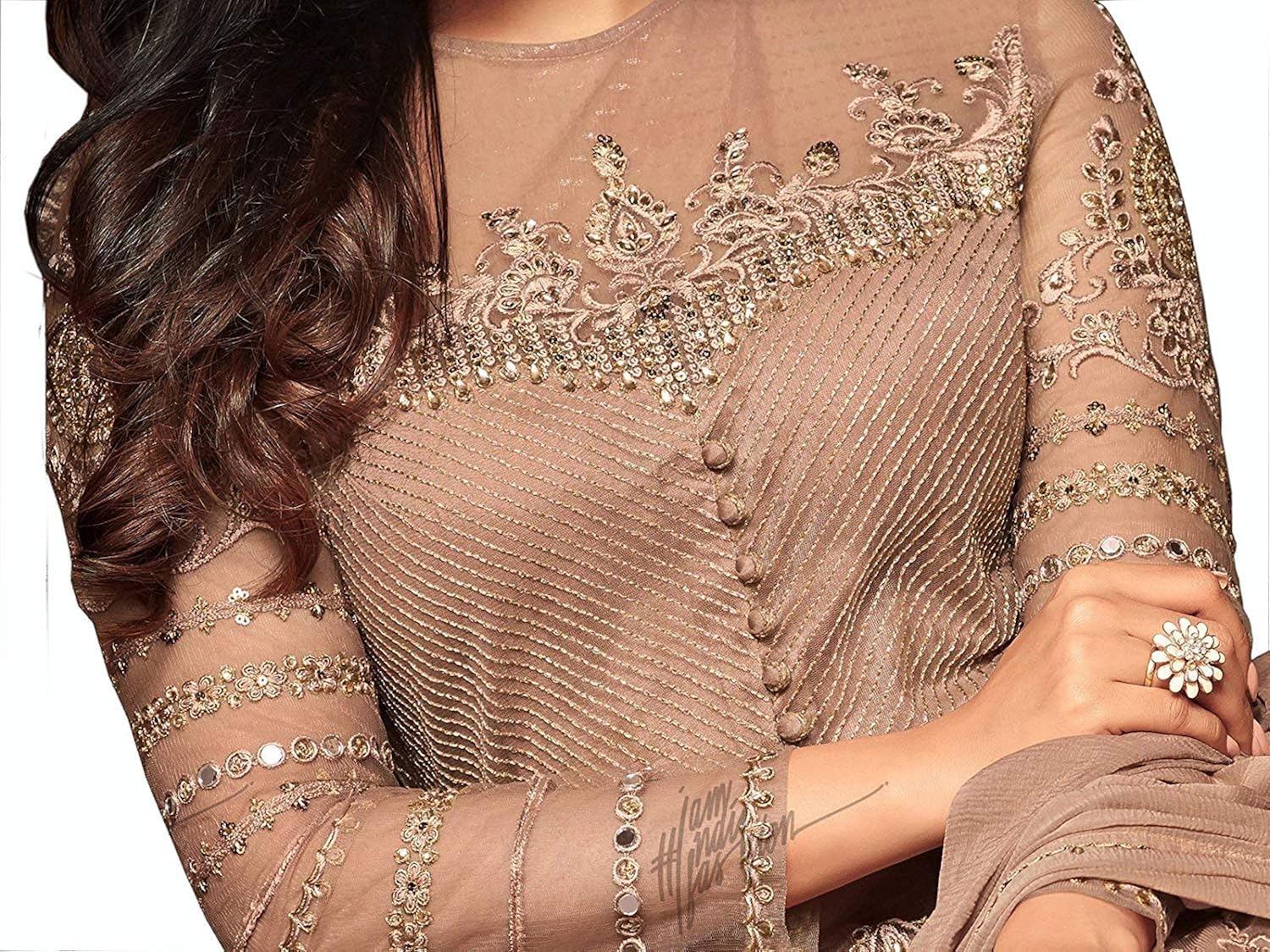 amiira women's net anarkali gown