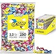 Toffix Sour Chews, Center-Filled Soft Chewy Candy, 250 Pieces of Individually Wrapped Snacks for Kids & Adult, Strawberry, Blueberry, Lemon & Cola Flavored Chewy Candies - 2 Pound Bulk Bag - Pack of 8