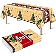 OHOME Christmas Decorations - Christmas Decorations Indoor Outdoor - Disposable Plastic Christmas Tablecloth | Christmas Party Decorations Favors Supplies for Door Table Decor Backdrop Banner,2 Pack