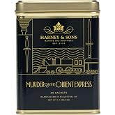 Harney &amp; Sons Murder on the Orient Express Black Tea, 20 Sachets Tin | Black, oolong and jasmine teas with bergamot oil for a smoky citrus flavor. Contains caffeine.