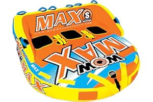 Wow Sports - Max Inflatable Towable Deck Tube - Boating Accessory - Fits Kids & Adults - Up to 3 Riders