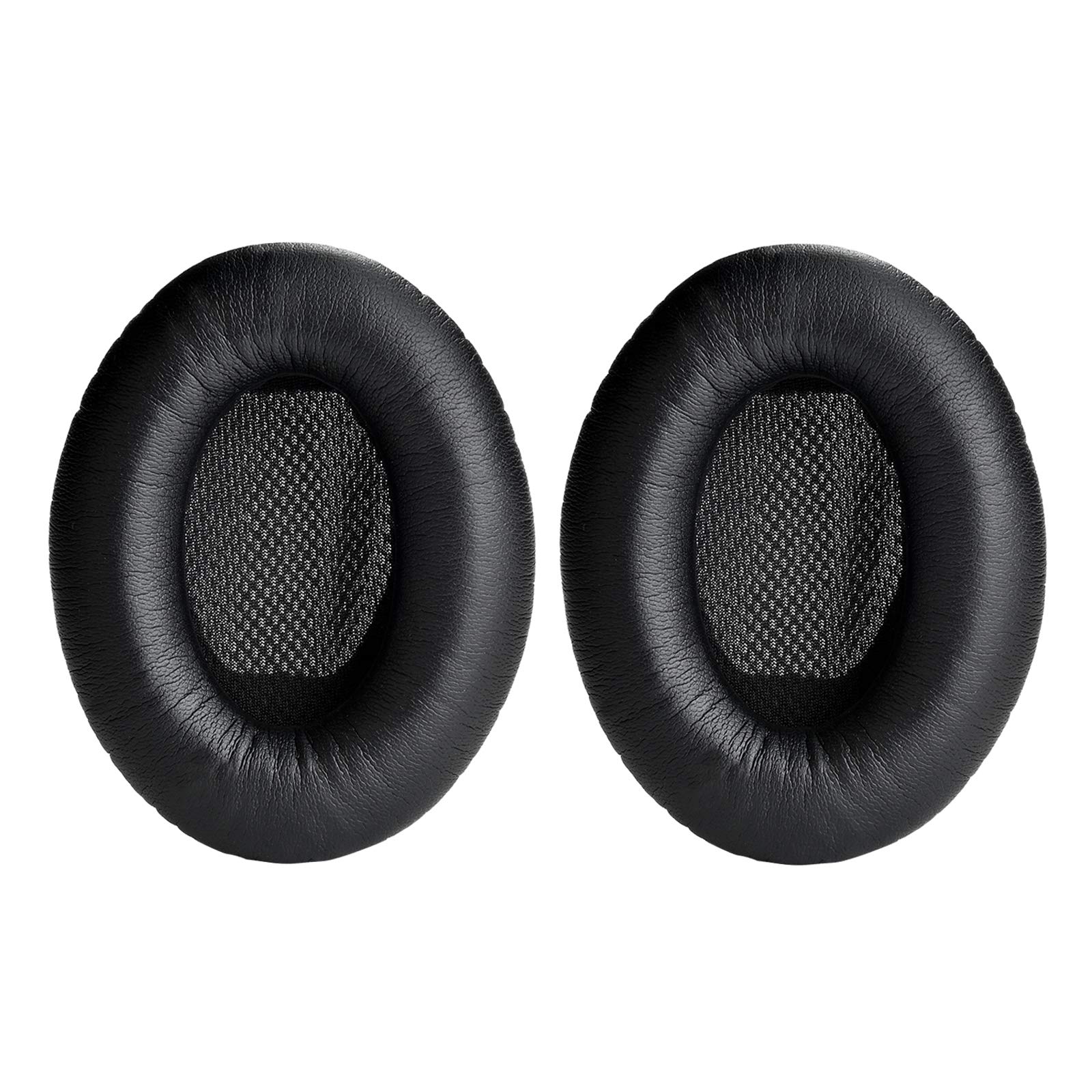 Yizhet 1 Pair Replacement Earpads Soft Ear Pads Protein Leather Ear Cushion Foam Ear Cover Compatible with Quietcomfort 2 QC2 Quiet comfort 15 QC15 QuietComfort 25 QC25 Ae2 Ae2i Ae2w Headphones(Black)