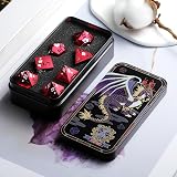 DNDND Matt Red DND Metal Dice 7 Pcs Gift Case Flower D&D Set view 4