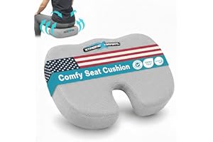 Xtreme Comforts Seat Cushions | Office Chair Cushions for Desk, Car, Wheelchair| Ergonomic Memory Foam Seat Cushion for Support & Comfort | Helps Improve Sitting Posture for Work & Body Relief