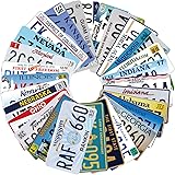 Assorted Replica License Plates, Prop Number Tags, Man Cave Garage Bar Decor, 6x12 inches (18 pcs)