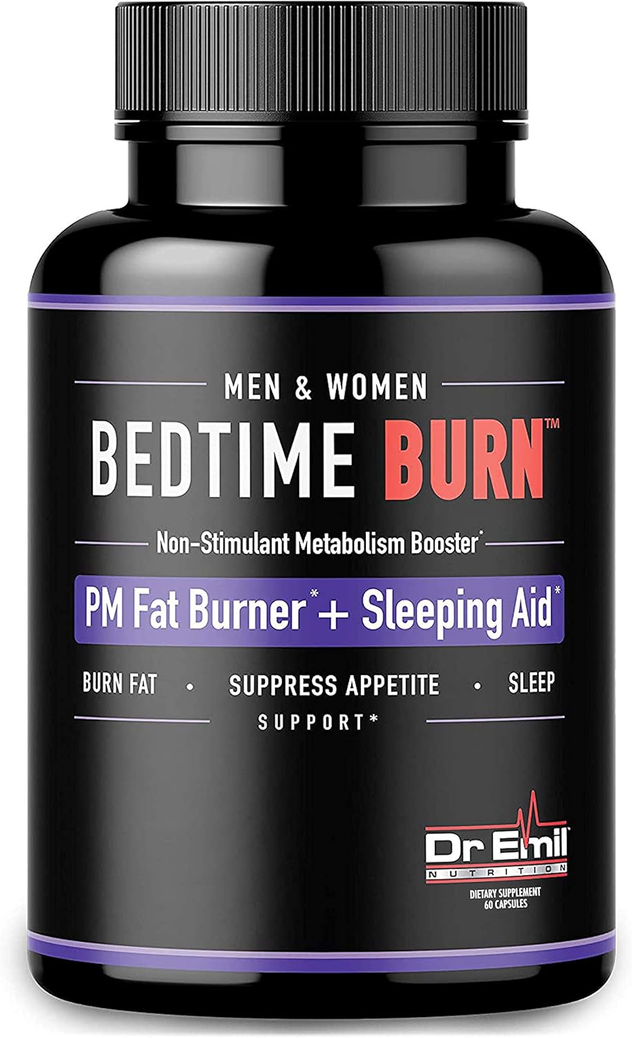 Dr. Emil - PM Fat Burner, Sleep Aid and Night Time Appetite Suppressant - Stimulant-Free Weight Loss Pills and Metabolism Booster for Men and Women (60 Diet Pills): Health & Personal Care
