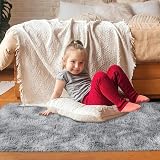 Sour Lemon Grey Rugs Living Room 60x120cm Anti Slip Shaggy Floor Mat view 9