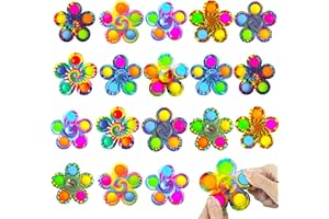 CHILVIL 9 PCS Fidget Spinner Toys Bulk for Kids, Pop Fidget Toy Party Favor Travel Activities Anxiety Stress Relief Toy, ADHD Autism Product Stocking Stuffer for Teen Adults Birthday Gift Classroom Prize