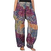 LOFBAZ Yoga Harem Hippie Pants for Women S-4XL Plus Boho Clothing PJ Elephant