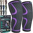 Modvel Compression Knee Brace for Women & Men, 2-Pack Knee Brace for Running Knee Pain, Knee Support Compression Sleeve, Workout Sports Knee Braces for Meniscus Tear, ACL & Arthritis Pain Relief