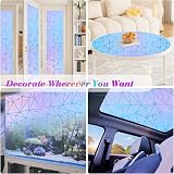 Beautysaid Stained Glass Window Film Rainbow Privacy Frosted 200cm view 3