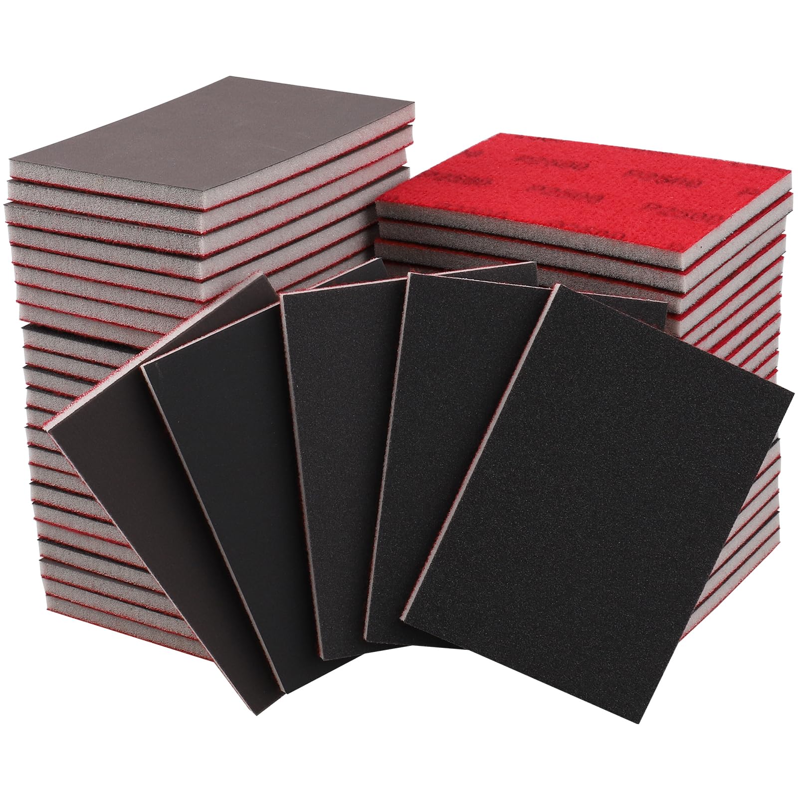 Shineboc 20 Pcs Grit Sanding Sponge Set,180-3000 Grit Flexible Foam Filled Sanding Pad,Wet And Dry Blocks Sandpapers Sheets for Wood & Metal,Railings,Furniture Polishing