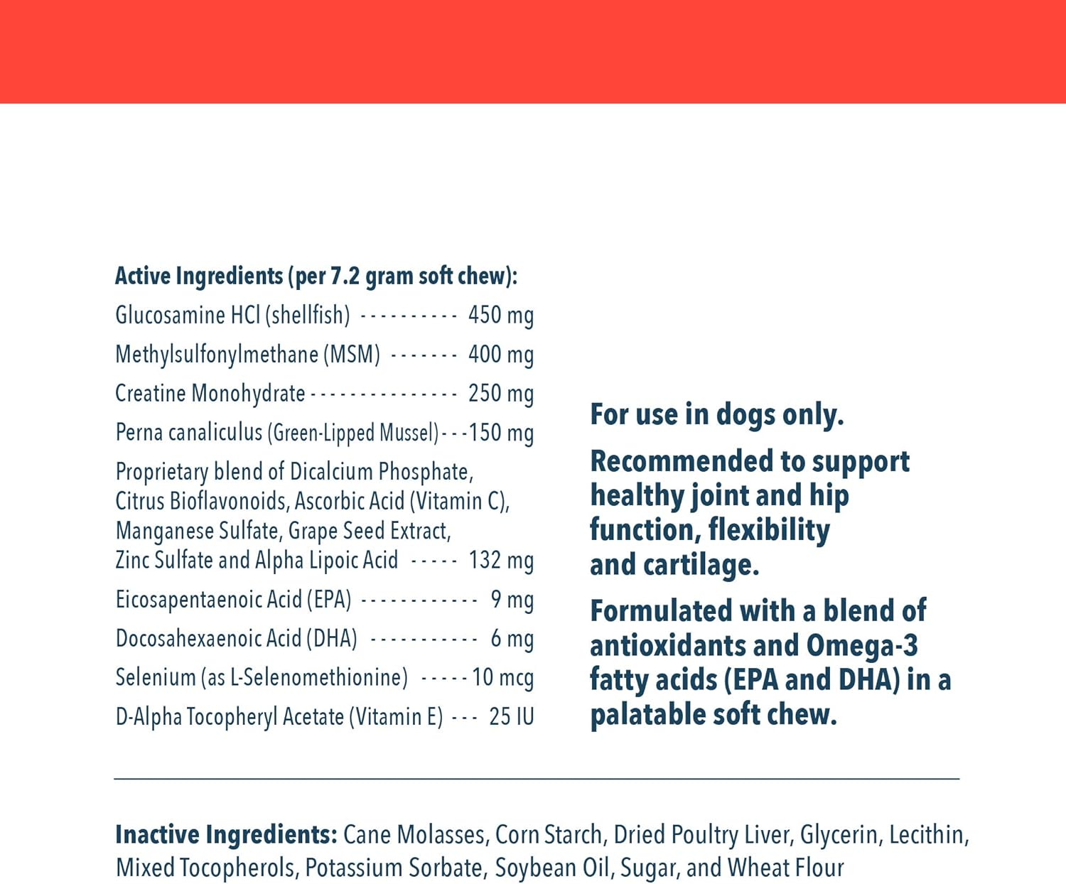 Synovi G3 Soft Chews Glucosamine Joint Supplement for Dogs, 120 count : Pet Bone And Joint Supplements : Pet Supplies