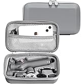 Osmo Mobile 8/ Osmo Mobile 7 Case, PU Portable Storage Handbag for DJI OM 7/7P Gimbal Stabilizer Accessories, Light Gray [Cas