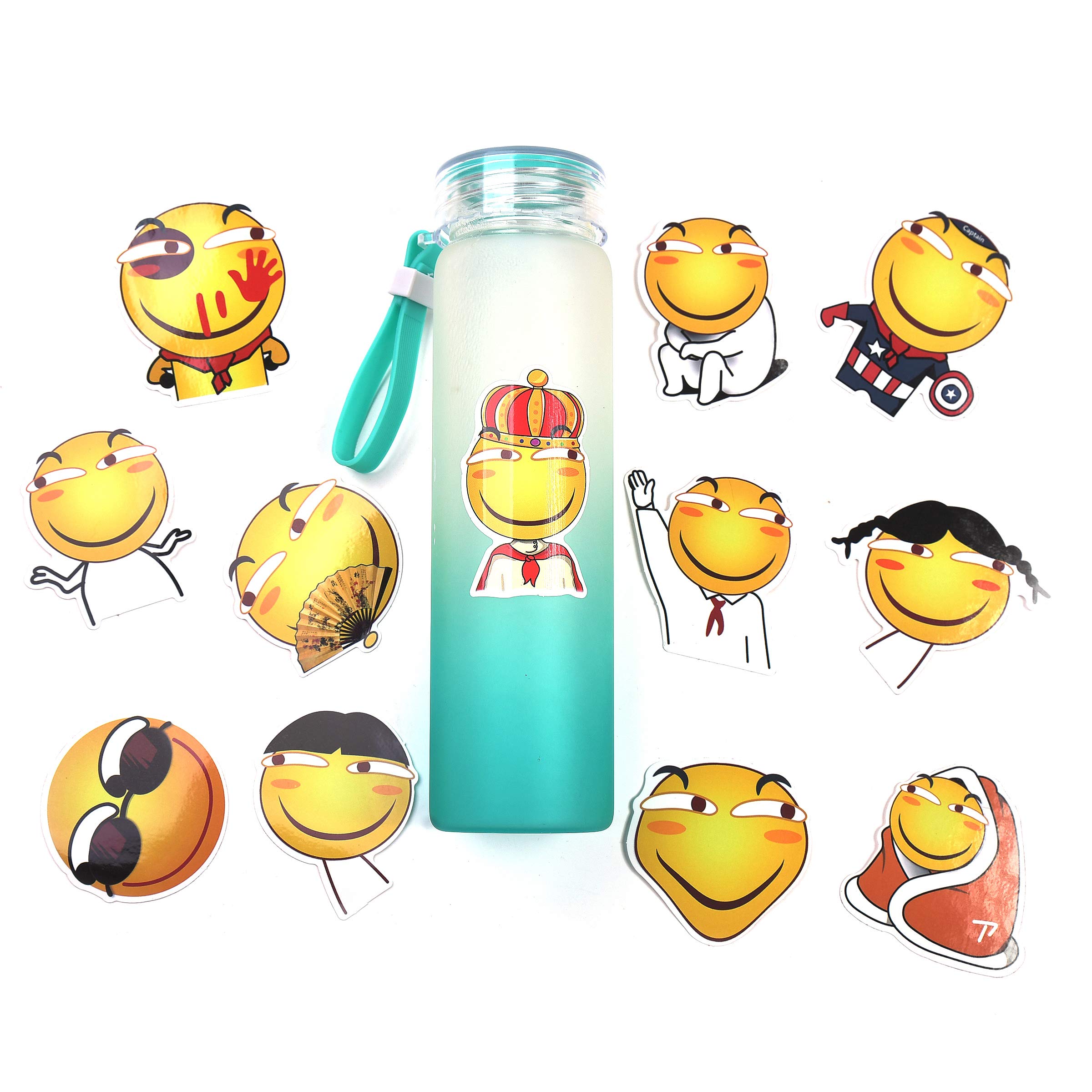 Mizzuco Vinyl Stickers Waterproof Graffiti Stickers 60 Pieces for Teens Girls Laptop Bumper Helmet Ipad Car Luggage Water Bottle (EM53)