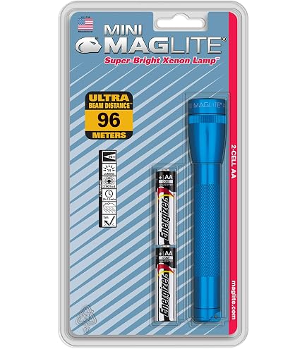 Maglite Mini lanterna AA incandescente de 2 células, preta