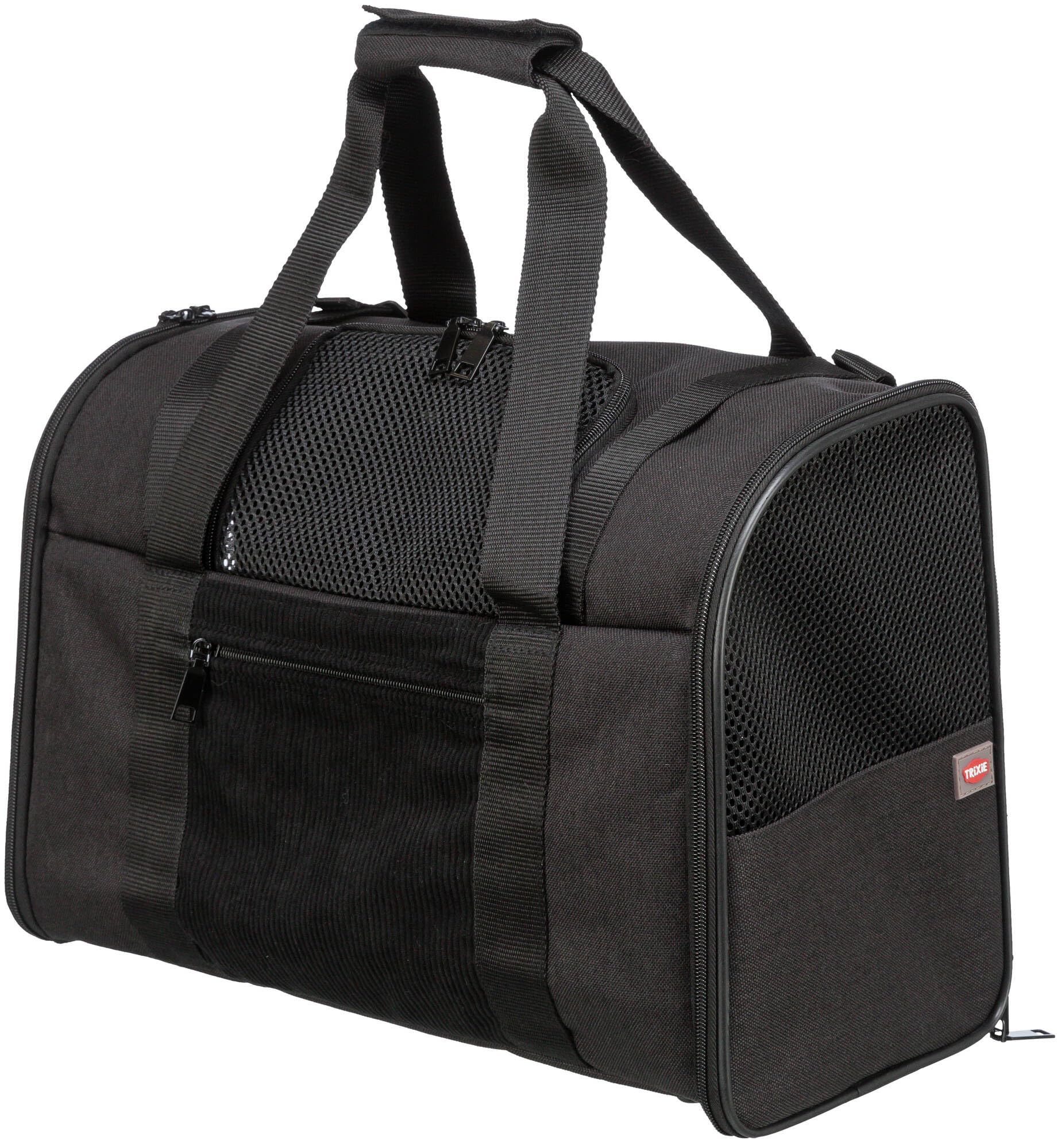 TRIXIE Connor Transport Backpack for Dogs – 42 × 29 × 21 cm – up to 8 kg – as a backpack & carrier bag – openings at the front & sides – integrated short leash – 2882