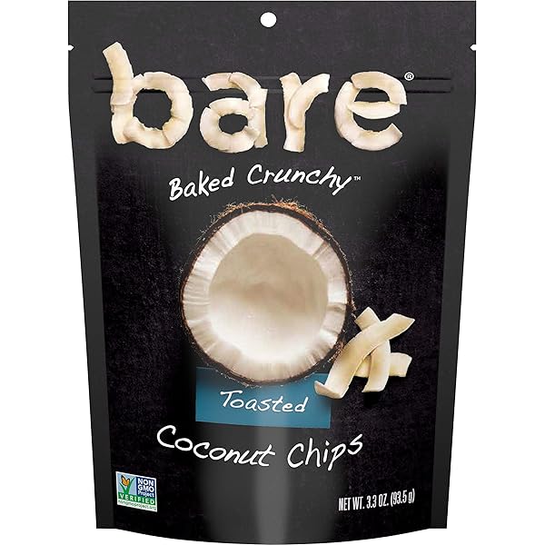 BARE BAKED CRUNCHY COCONUT CHIPS, TOASTED, 3.3OZ SHAREABLE...