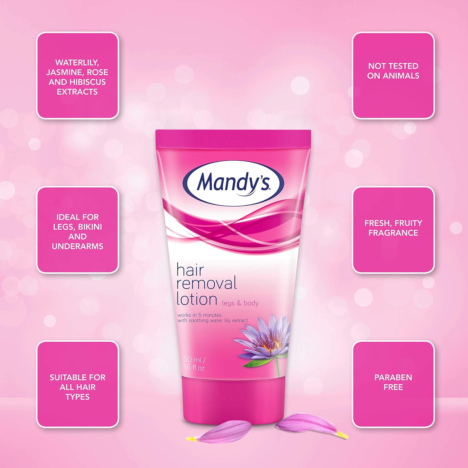 Mandy's Hair Removal Lotion 50 ml, 50 ml (Pack of 1) - Image 4