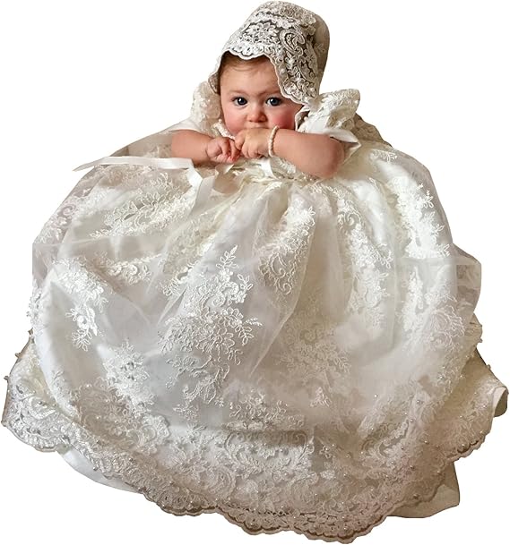 beaded christening gown