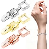 3 PCS Necklace & Bracelet Extenders with Foldover Clasps - Gold + Silver + Rose Gold Jewelry Extensions for Necklaces, Bracelets, Anklets & Watch Bands - Ideal for Jewelry Making, DIY Crafts & Repair